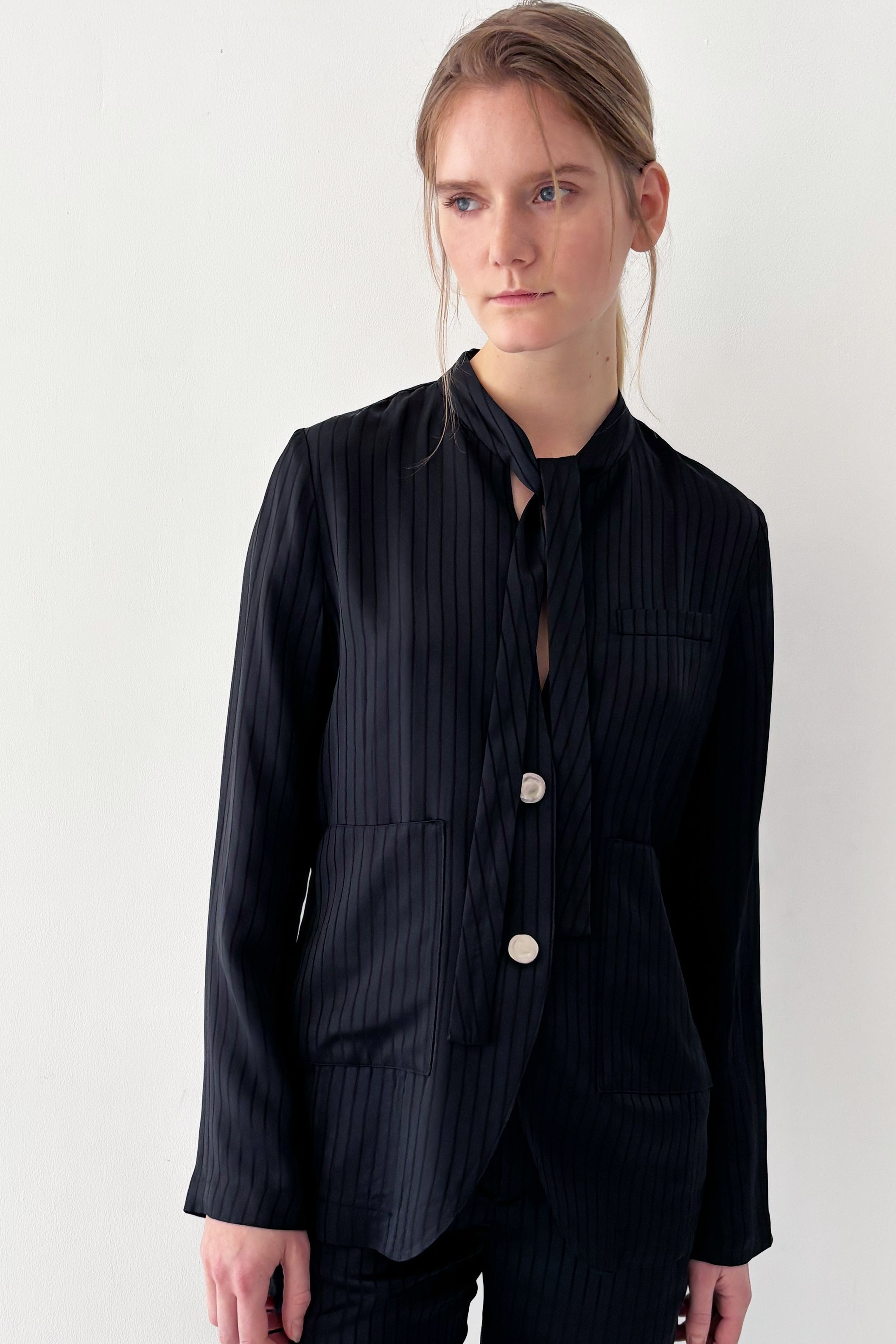 STRIPE JACKET BLOUSE