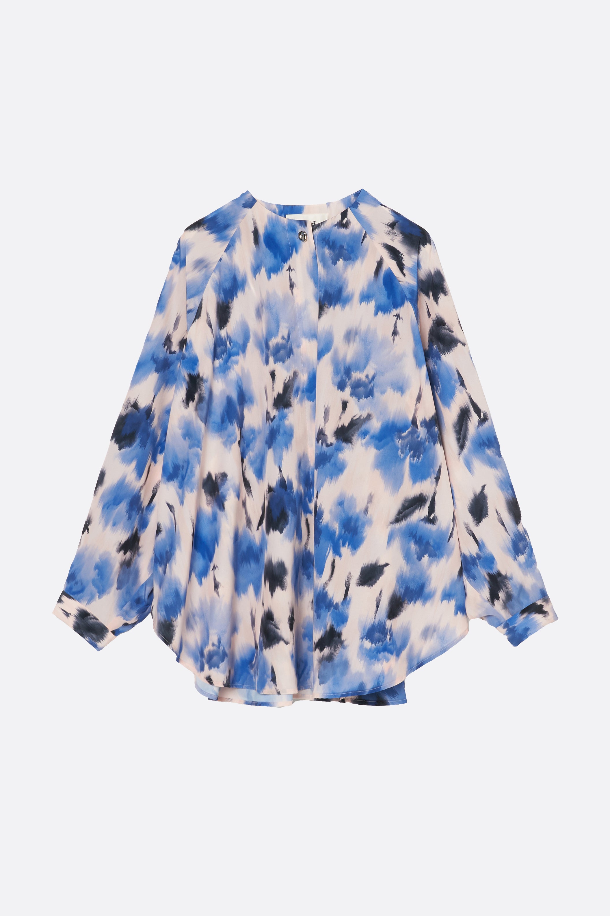 BELTED PRINT BLOUSE
