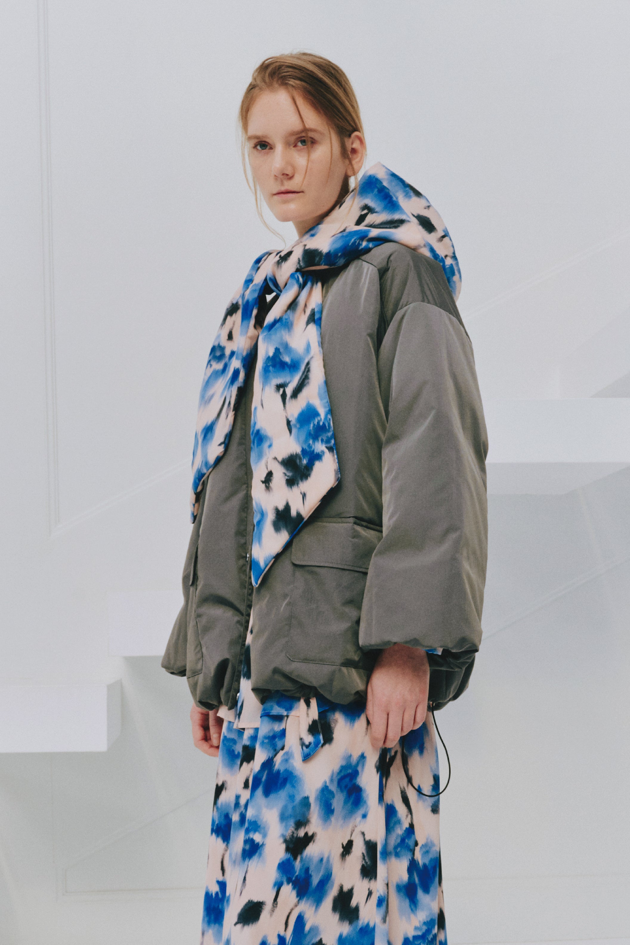 KAPOK PADDED : HOOD SCARF-PT