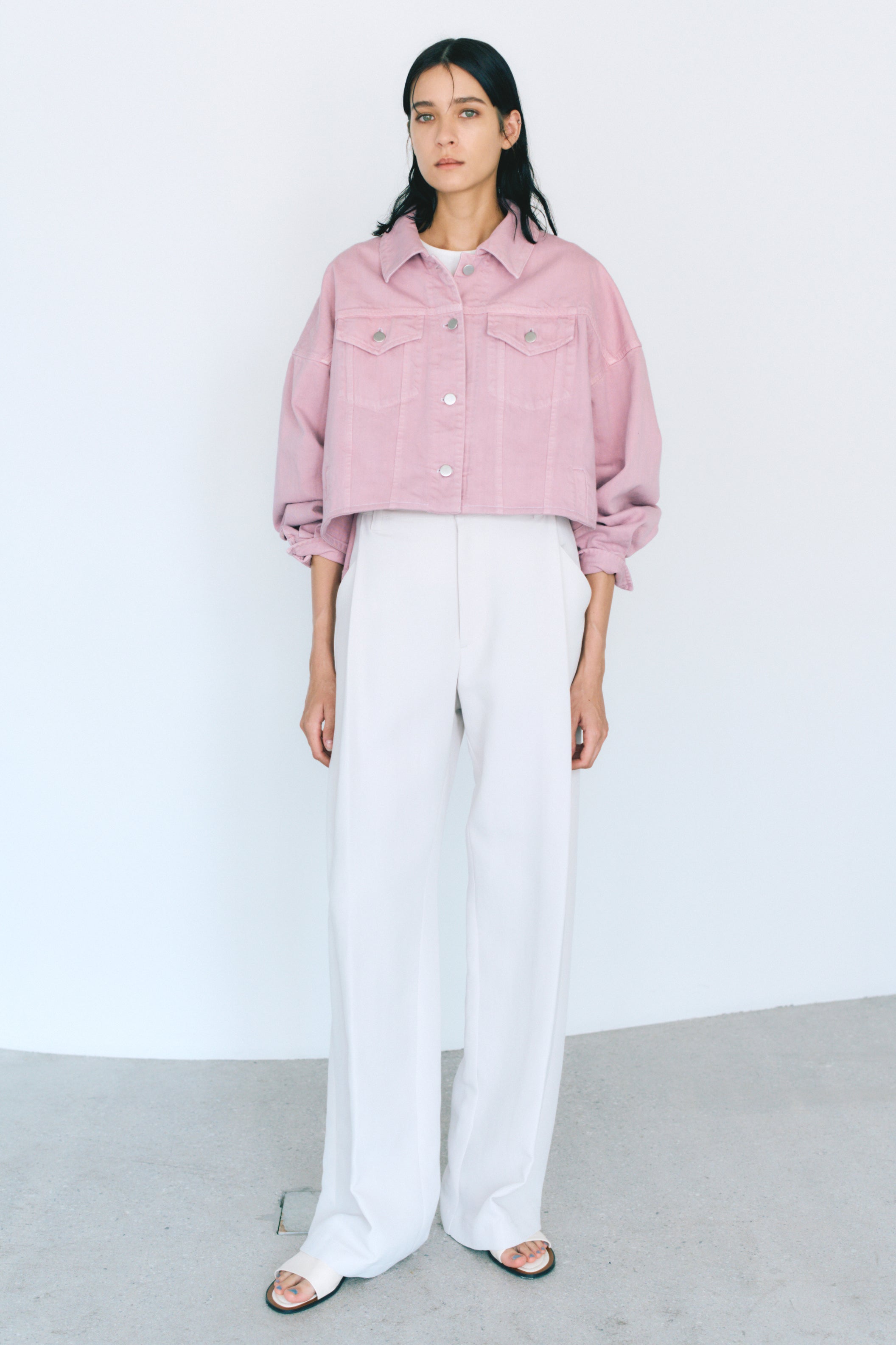 【PRE ORDER】ORGANIC COTTON DENIM SHORT JACKET-SAKURA-